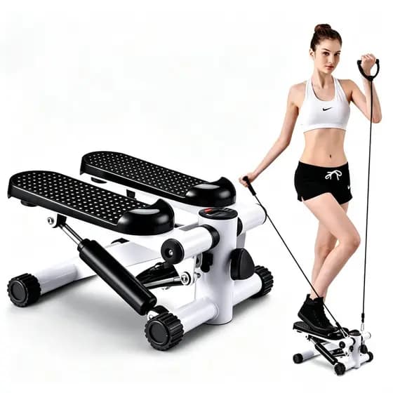 Mini Stepper Step simulador de Caminhada Ginástica com Elástico regulagem intensidade Visor LCD visiontech_