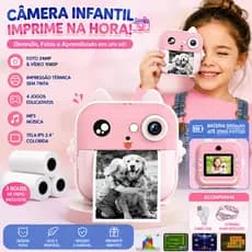 Câmera De Impressão Instantânea Para Crianças Vídeo Fotografia Digital Fotográfica Toy Mini Impressora Térmica Rbgdpwunt