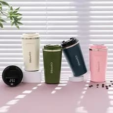 Caneca Copo De Café Coffee Com Termômetro DIGITAL Isolado Termico de Aço Inoxidável 510ML