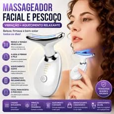 Portátil Beleza Pele Firmeza Pescoço Led Vibração Fóton Levanta A Anti Rugas Remover Massageador Vb3xlx_8zt