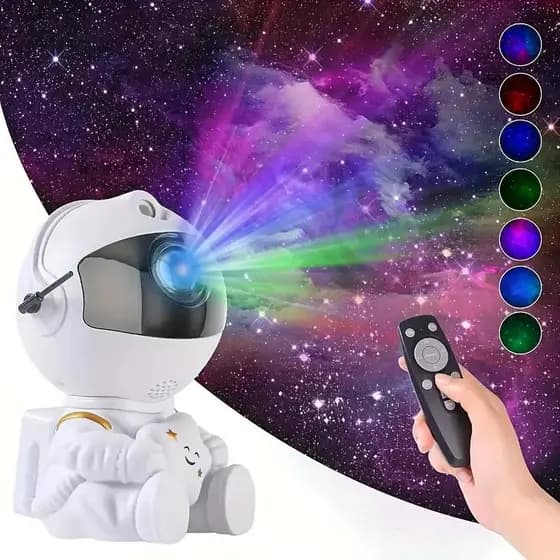Mini Projetor De Luz Noturna Estrela De Astronauta Decoração Para Galáxia Luz De Luminaria Girado Céu Estrelada Vb3xlx_8
