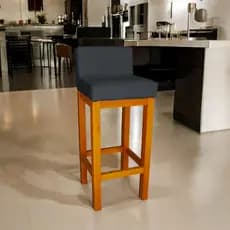 Banqueta com Encosto Alta  para Ilha Gourmet Cozinha Balcão Bistrô Churrasqueira Adhara