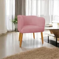 Poltrona Decorativa Ashley para Salão de Beleza Manicure Penteadeira Escrivaninha Maquiagem Quarto de Menina