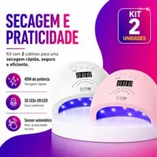 Kit 2x Cabine Unha Gel SUN 1S ONE Profissional 48W Bivolt UV/LED Acrílico Secagem de Unha Gel com Sensor e Visor Digital