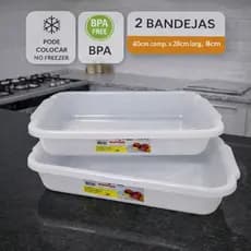 Bandejas Plástica, Açougue, Organizadora, kit 6 litros