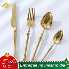 Jogo De Talheres Faqueiro Com Aço Inox Fácil de limpar Elegância e Durabilidade para Sua Mesa