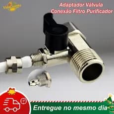 Adaptador Válvula Conexão Filtro Purificador de Água  com Registro