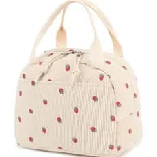 Bolsa Térmica Feminina Estampada para Marmita 9L de Veludo | Resistente, Prática e Espaçosa