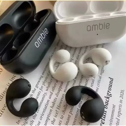 Fones De Ouvido Sem Fio Ambie 5.0 TWS Bluetooth Sound Earcuffs Condução De Ossos
