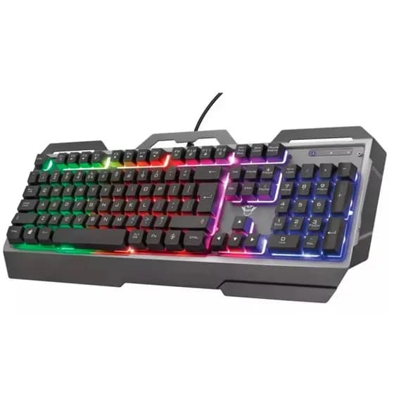 Teclado Gamer Semi Mecânico 100% com Fio Preto Abnt2 Usb Rgb Computador Videogame - B-Max