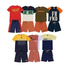 3 Conjunto Juvenil Masculino - 3 Camisetas Estampadas e 3 Bermudas