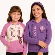 Jaquetas de Menina Amor Casaco Zíper 1 Unidade de Casaco Outono Inverno