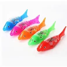 Peixe de Brinquedo Musical com Luz Led Bate Cauda FOFO