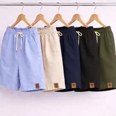 5 Shorts Masculinos de Linho – Kit Econômico, Leve e Confortável para o Dia a Dia