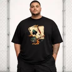 Camiseta Plus Size Unissex T-Shirt Premium Cartas Streetwear
