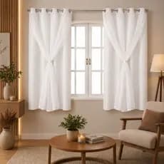 Cortina Blackout Blecaute com Voil Liso Elegante Economica 100% corta luz Uma Parte 1,40M x1,80M Sala Janela Quarto