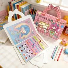 Presente que Encanta! Kit de Maquiagem com Adesivos Criativos para Crianças