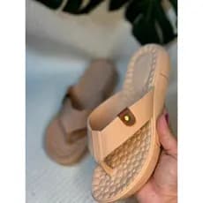 Chinelo Ortopedico Modare Feminino Esporão Massageador Macio Camel