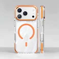 Capa Transparente Magnética e à Prova de Impacto para iPhone 17 Pro Max