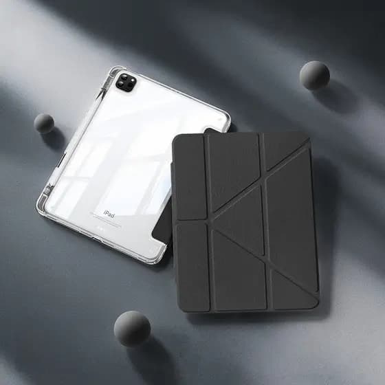 Capa Y dobrar HD acrílica com slot para caneta Para Tablet IPAD 11 10 A16 geração 7 8 9 AIR 7 8 6 Pro 11 13 M4 M5 POL