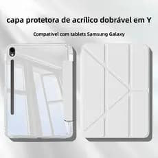 Capa Y acrílica magnética Sono inteligente compatível Samsung S10 S11 lite S10 PLUS S9 FE com slot para caneta YQ