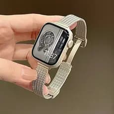 Compatível com pulseiras de metal com fecho magnético para Apple Watch Series 11 10 9 8 Ultra 49mm SE3 44/45mm e 42/46mm