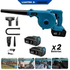 Soprador Aspirador Elétrico 48V 2 Baterias Folhas E Resíduos para Casa e Carro-Luatek