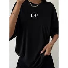 Blusa Feminina Estilosa Tendencia T Shirt da Life Dia Dia Academia