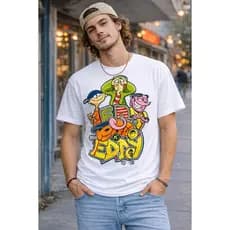 Camiseta Cartoon Ed, Edd & Eddy – Estampa Retrô Streetwear Anos 2000