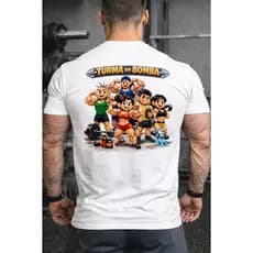 Camiseta Masculina Academia Turma da Bomba Maromba Fitness Treino