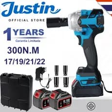Chave De Impacto Parafusadeira Reforçada Portátil 1/2" 21v Carregador Bivolt（ 17 /19 /21 /22）