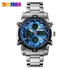SKMEI  LED Relógio Masculino Esportes Display De Tempo Duplo Digital Luminoso Semana Data Homem De Pulso Eletrônico