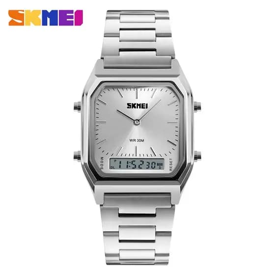 SKMEI Relógio De Luxo Original Para Homem Moda Data Semana À Prova Dwaterproof Água Aço Inoxidável Masculino