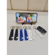 Suporte para Celular Chaveiro – Dobrável, Leve e Resistente – Ideal para Mesa e Viagens