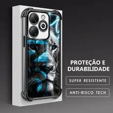 Capinha de Celular Leão Rei Para Infinix Smart 8 Pro HD Plus Hot 40i Tecno Spark 20 20C Pop 8 Go 2024 Capa Case FS1045