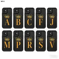 Capinha de Preta Para Infinix Smart 8 Pro HD Plus Hot 40i Tecno Spark 20 20C Pop 8 Go 2024 com 26 Letras Capa TY7370