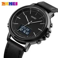 PROTOOL SKMEI Relógio digital relógio eletrônico com pulseira de couro, relógio de pulso esportivo à prova d'água.