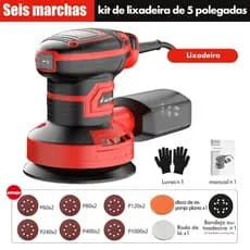 PROTOOL Victool Lixadeira elétrica excêntrica de 5 polegadas com 6 velocidades ajustáveis ​​para polimento de madeira.