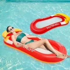 PROTOOL Rede inflável de verão para piscina, praia e piscina, ideal para dormir.