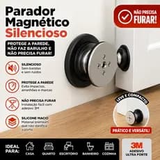 Prendedor Batetor Trava Fixador Porta Imã Magnético Adesivo Inox Preto prendedor de porta magnético