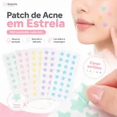 Adesivo Seca Espinha Formato Estrela 200/240 Colorido e Transparente Seca acne Tratamento de Espinha