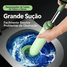 Desentupidor Vaso Sanitario Pia Ralo Esgoto Alta Pressao Bomba Succao Borracha 150mm Vacuo Forte - Envio Imediato