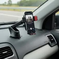 Suporte Celular Carro CJ78 Rotação 360° Ventosa De Silicone Fixação Estável