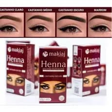 MAKIAJ HENNA PARA Desing de SOBRANCELHAS 5 CORES 1,5g+10 ml