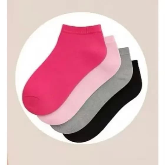 Kit 6 Pares de Meia FEMININA Cano Curto lisa Feminino (MULHER)lili