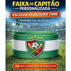 Braçadeira Faixa de Capitão para Time: modelo elástico, personalizada, fácil de colocar, com velcro IMPRESSÃO DIGITAL