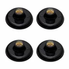 Kit 04 Plafon Plafonier Bocal Comum E27 110/220 Volts Duas Cores Preto/Branco