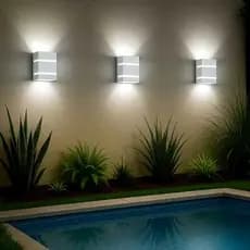 Kit 2 Arandela Luminária Slim Externa Interna 2 Frizos Moderna