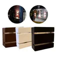 Kit 4 Arandela Luminária de Parede Slim Led Externo Interno 2 Frisos 2 Focos Bivolt