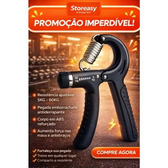 Hand Grip Ajustável 5-60KG Exercitador Mãos Punho Antebraço Mola Aço Pegada Antiderrapante|Storeasy